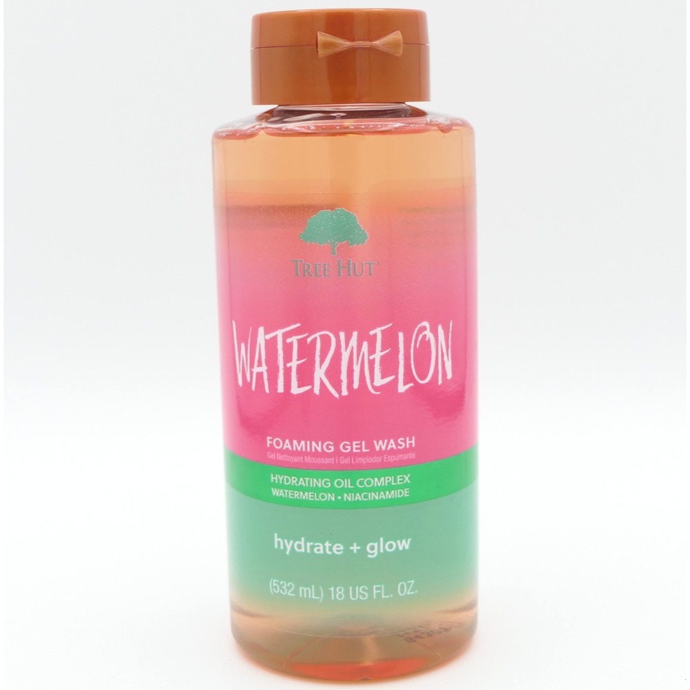 Tree Hut Watermelon Foaming Gel Body Wash 18 fl oz Hydrating Oil Complex